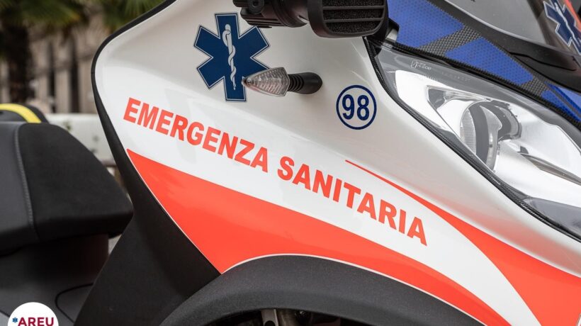 Un dettaglio del Piaggio Mp3 da 500cc di cilindrata (Areu)