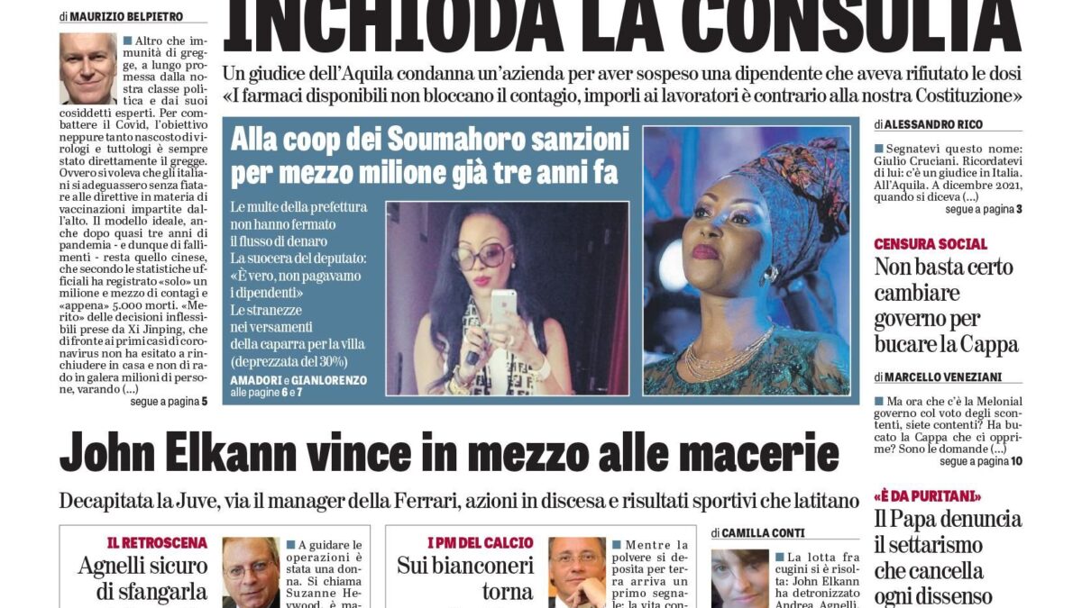 Oggi in edicola