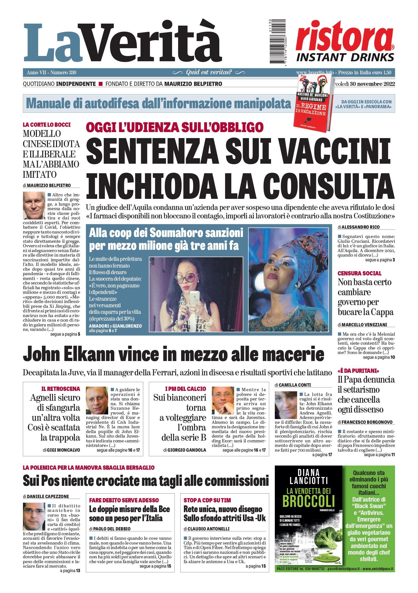 Oggi in edicola