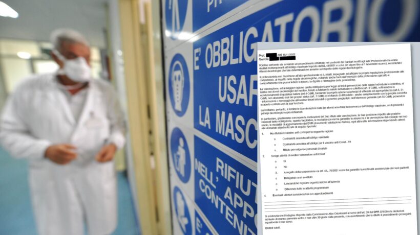 Parte la schedatura deI medici no vax