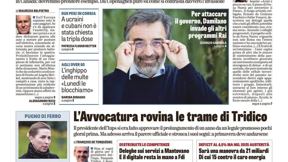 Oggi in edicola