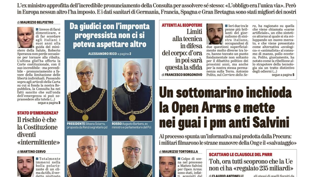 Oggi in edicola