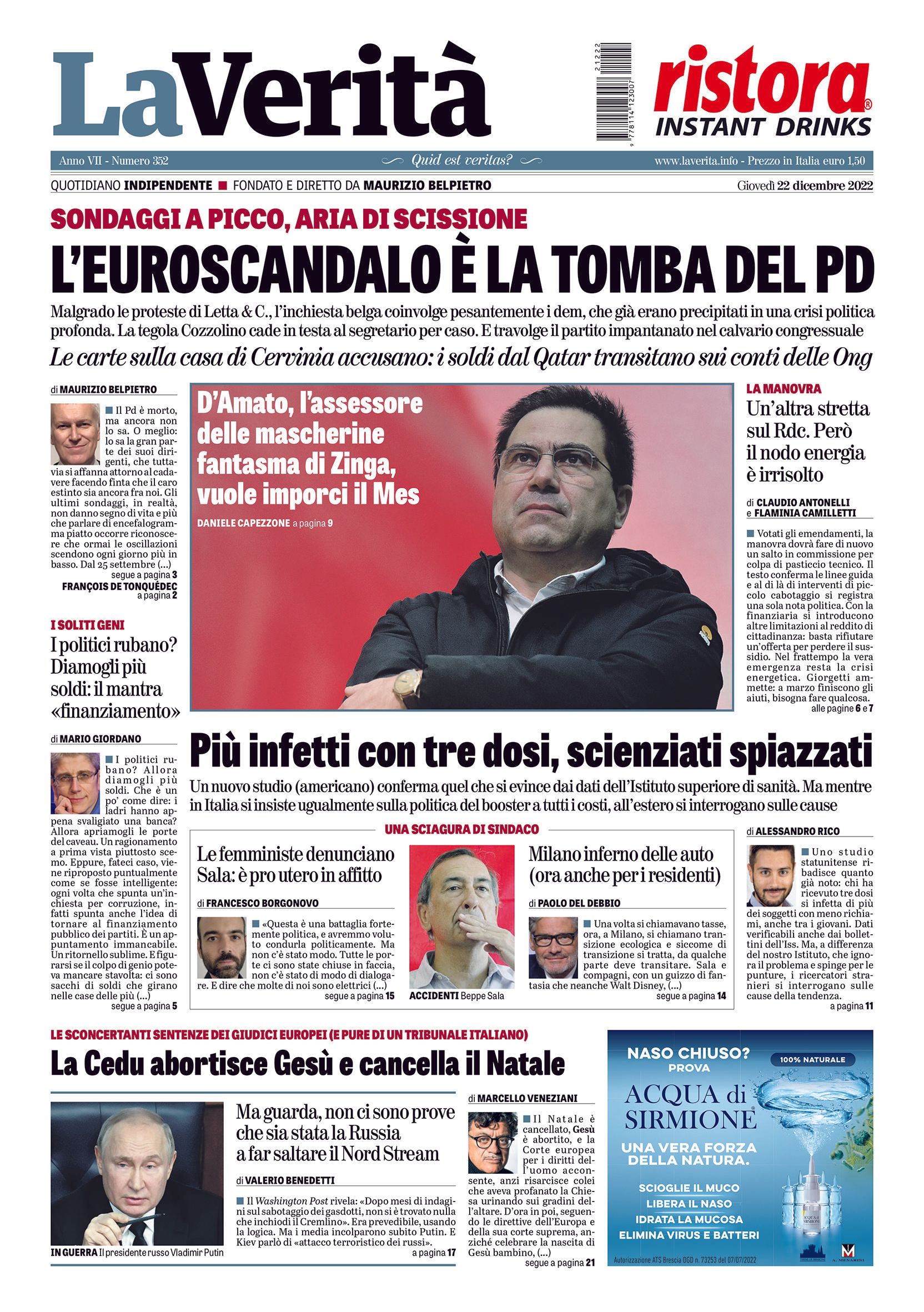 Oggi in edicola