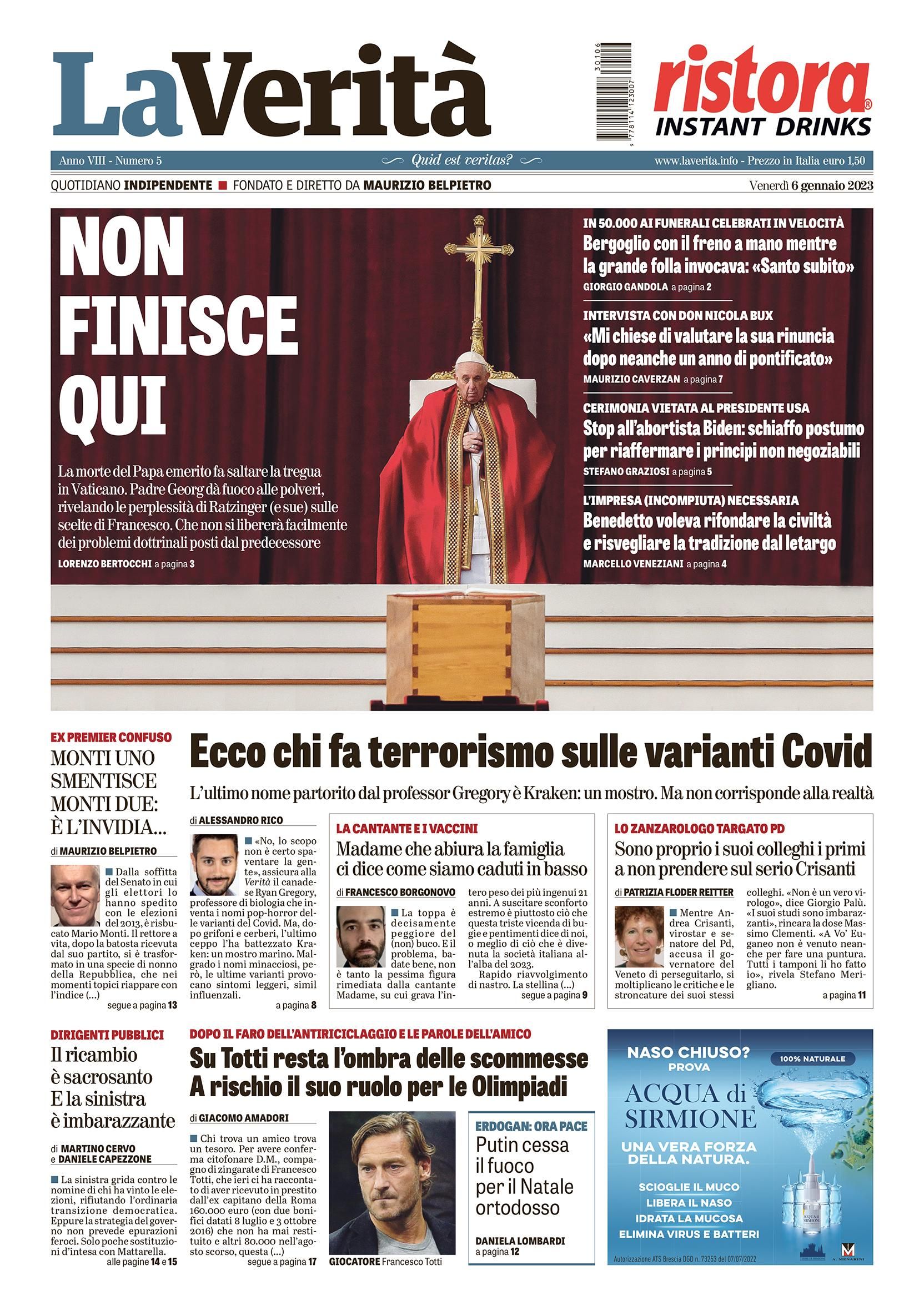 Oggi in edicola