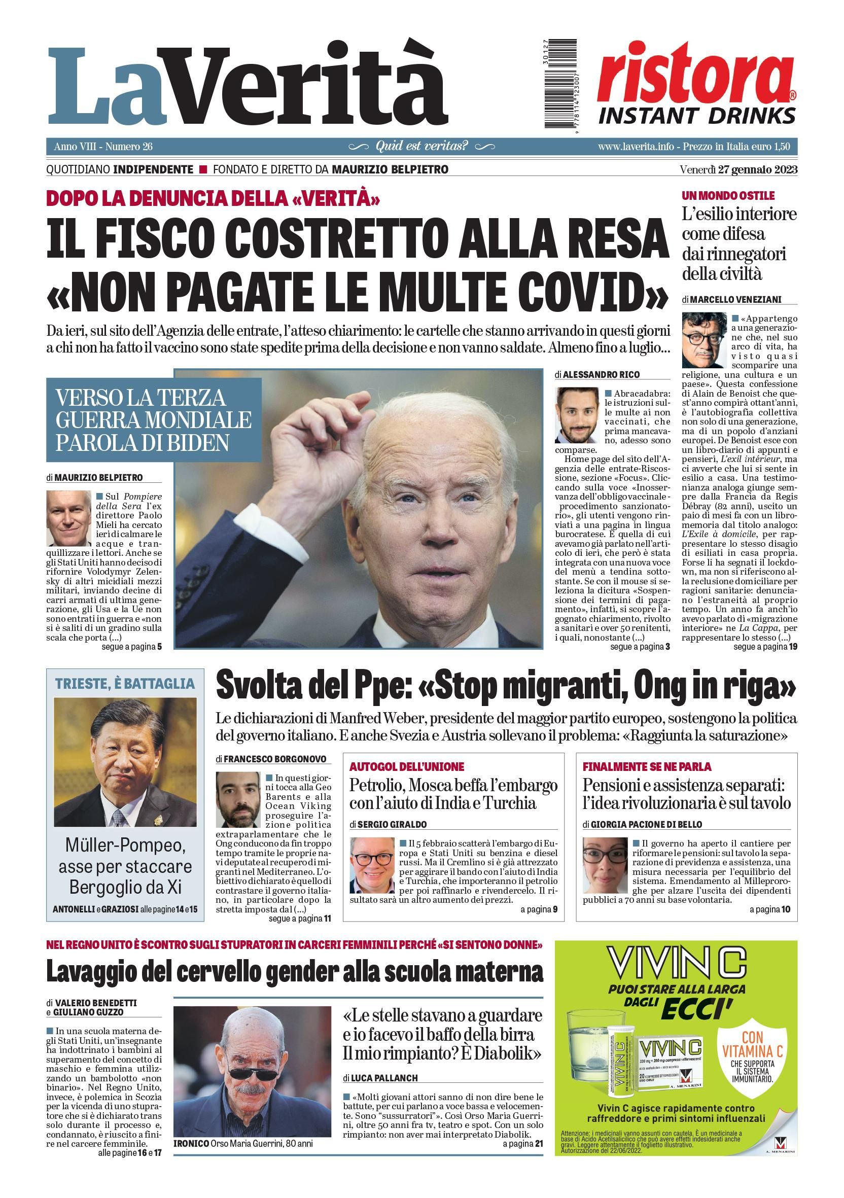 Oggi in edicola