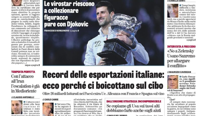 Oggi in edicola