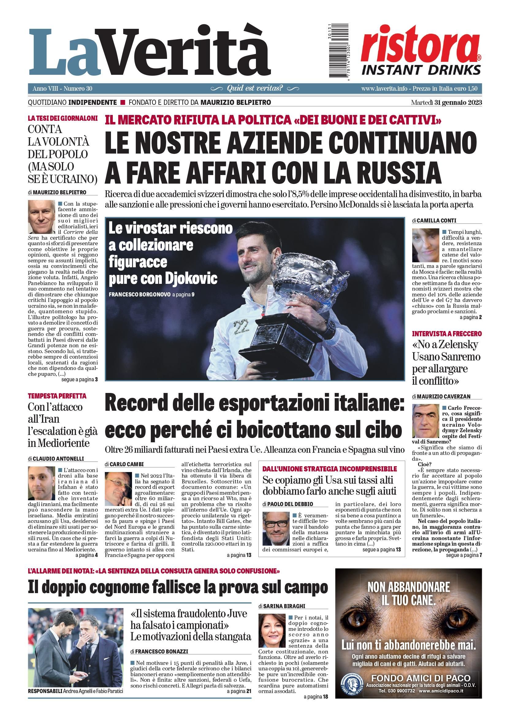 Oggi in edicola