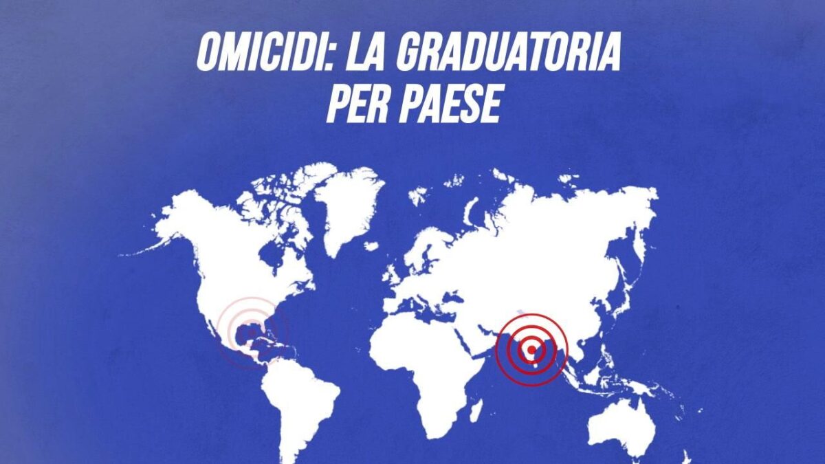Omicidi: la graduatoria per paese