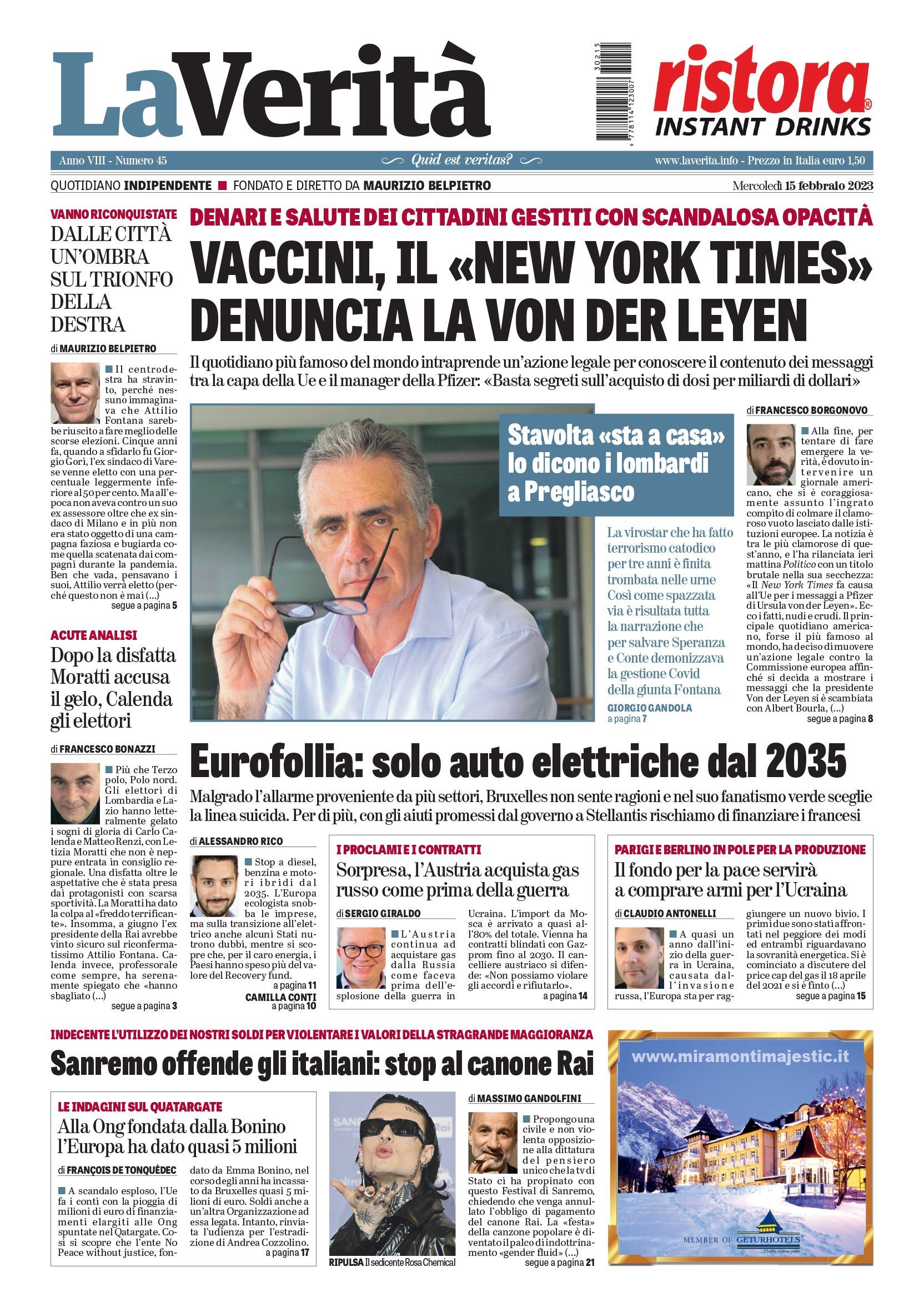 Oggi in edicola