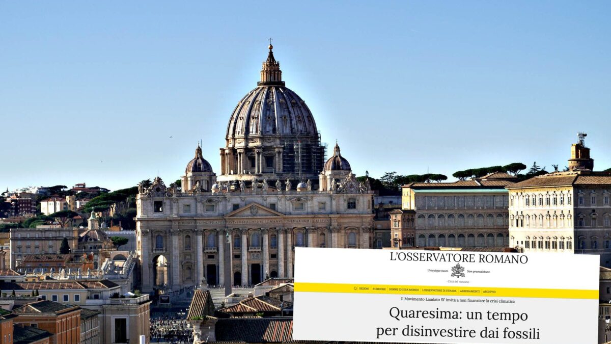 Il giornale del Papa fa verde la Quaresima