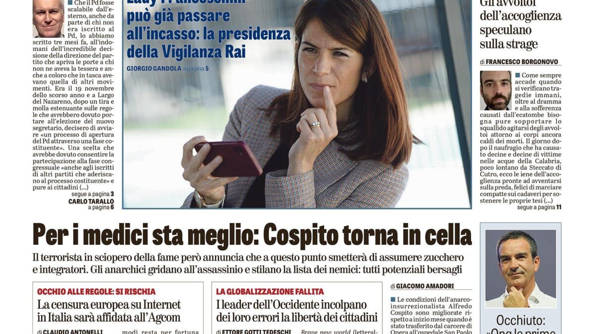 Oggi in edicola