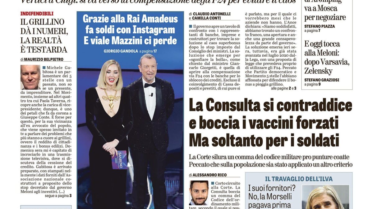 Oggi in edicola
