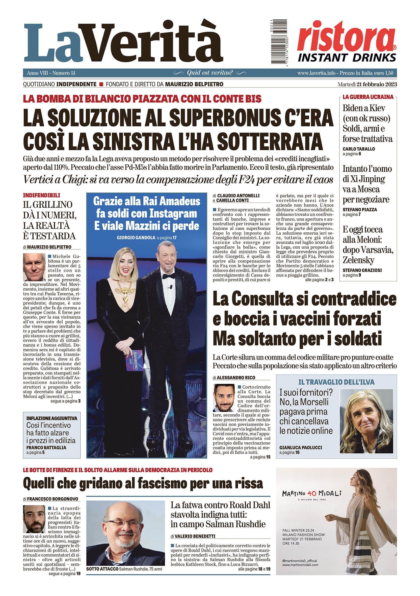 Oggi in edicola