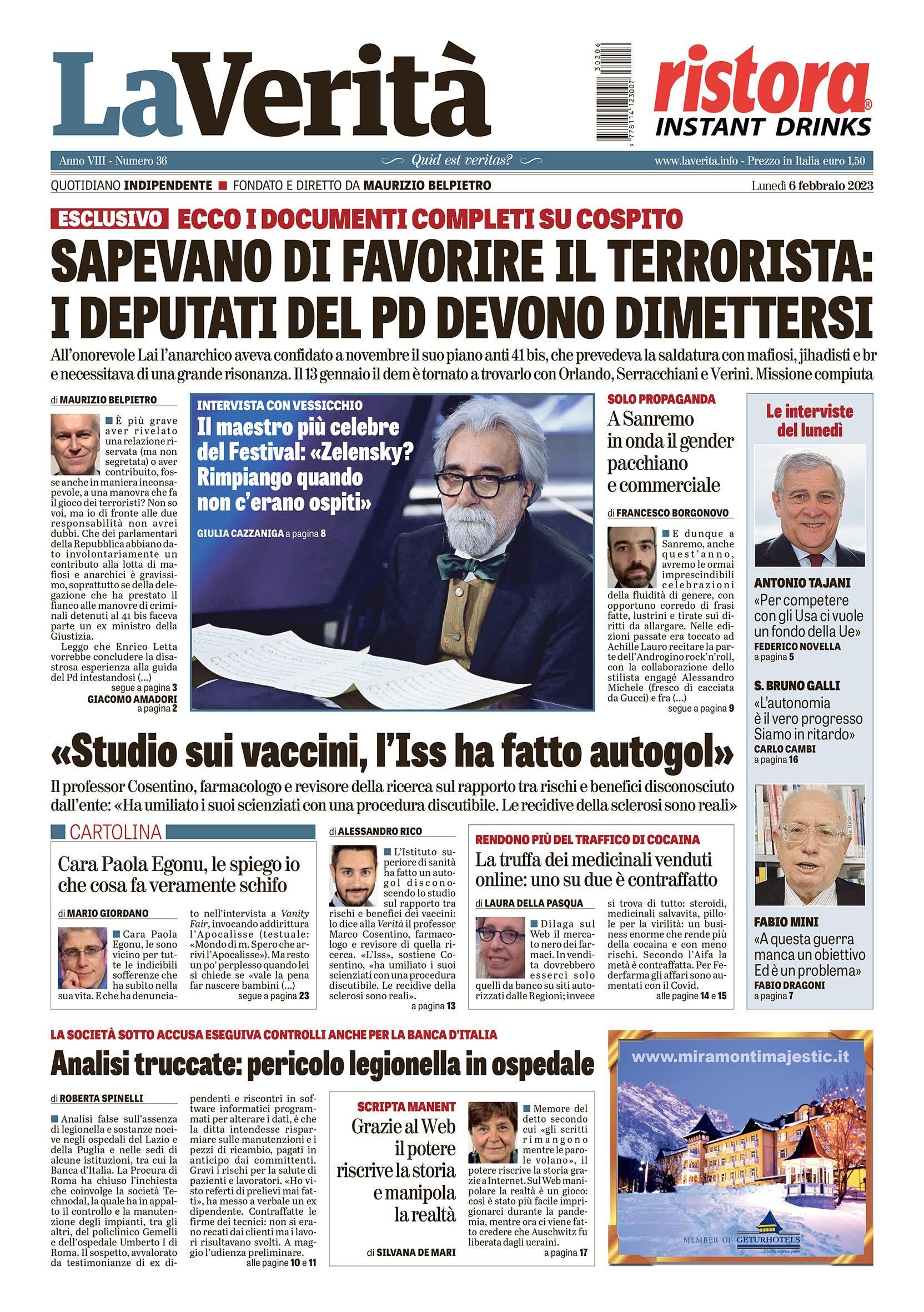 Oggi in edicola