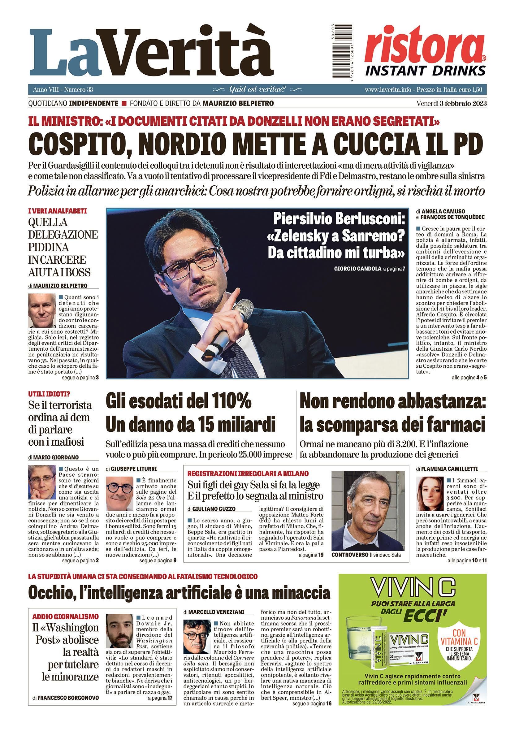 Oggi in edicola
