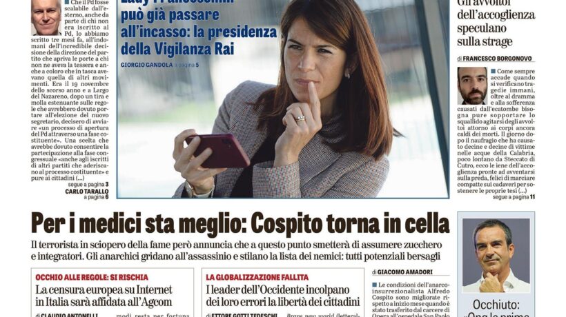 Oggi in edicola