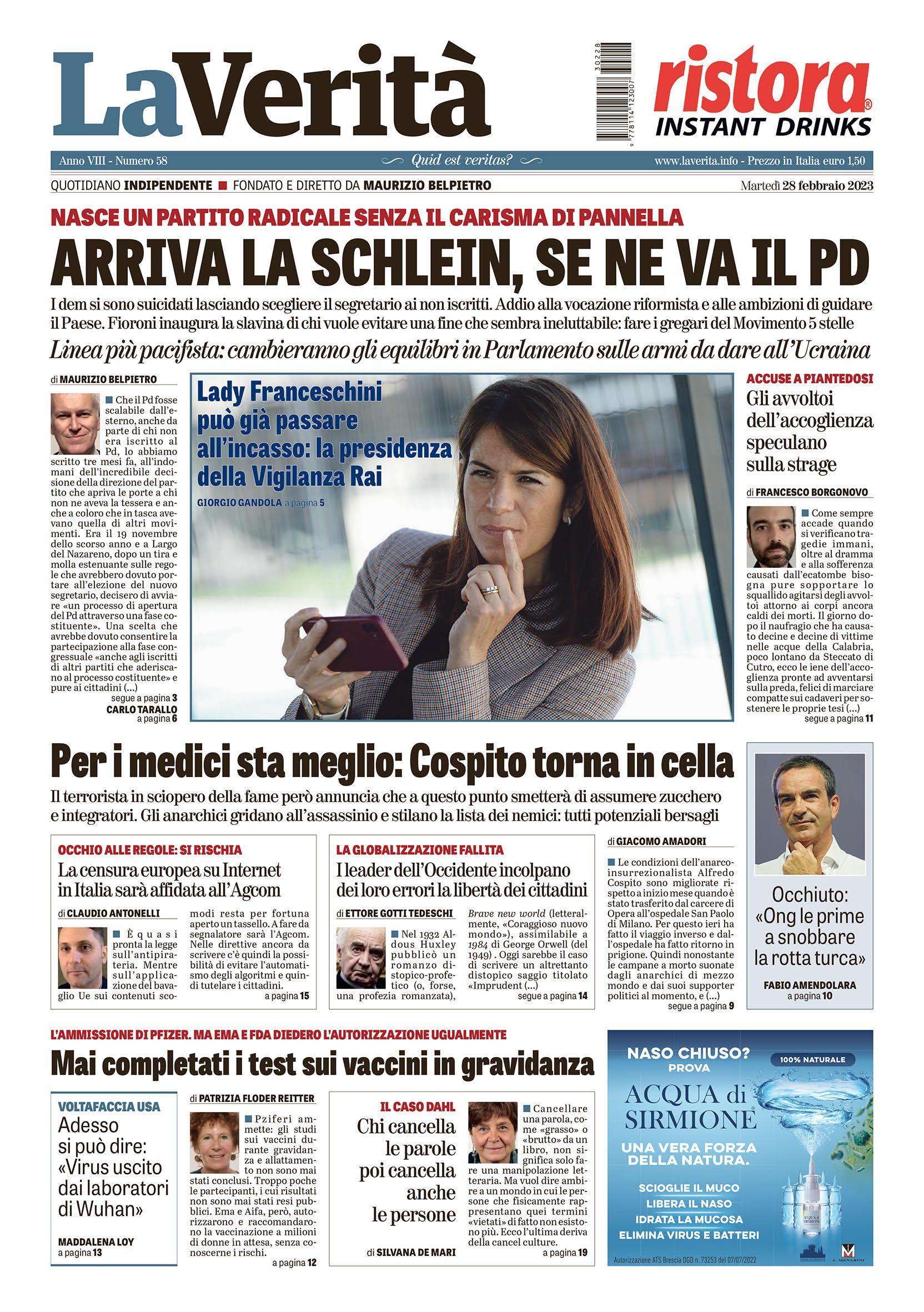 Oggi in edicola