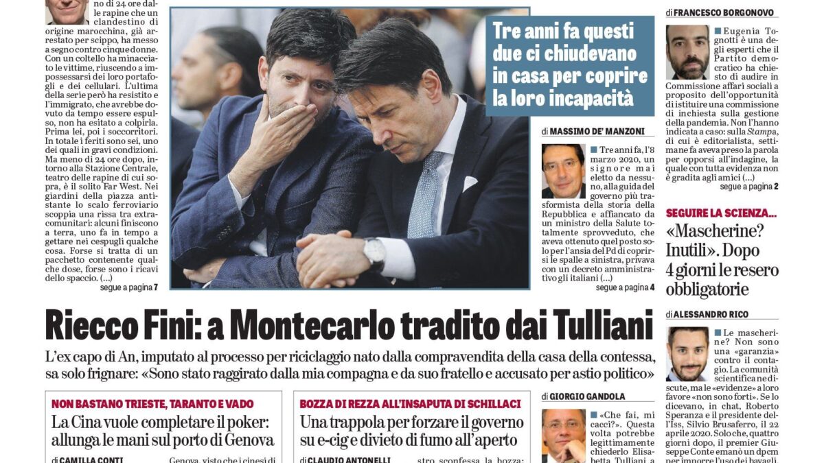 Oggi in edicola