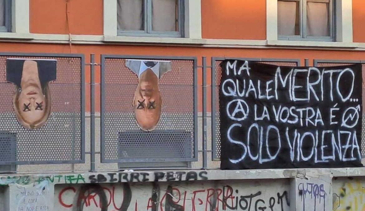 Meloni e Valditara appesi al liceo. Per Sala indignarsi è «provocatorio»