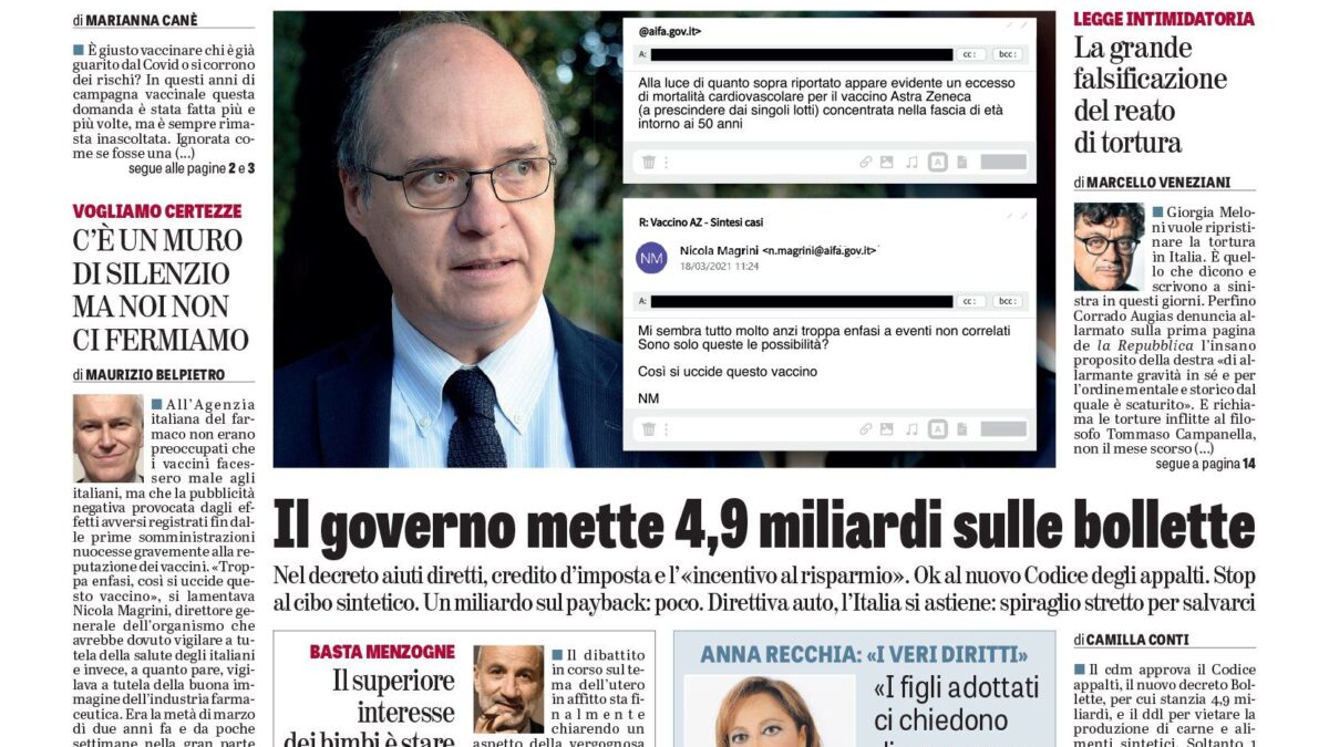 Oggi in edicola