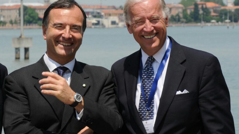 Venezia, 2008. Con Joe Biden (Ansa)