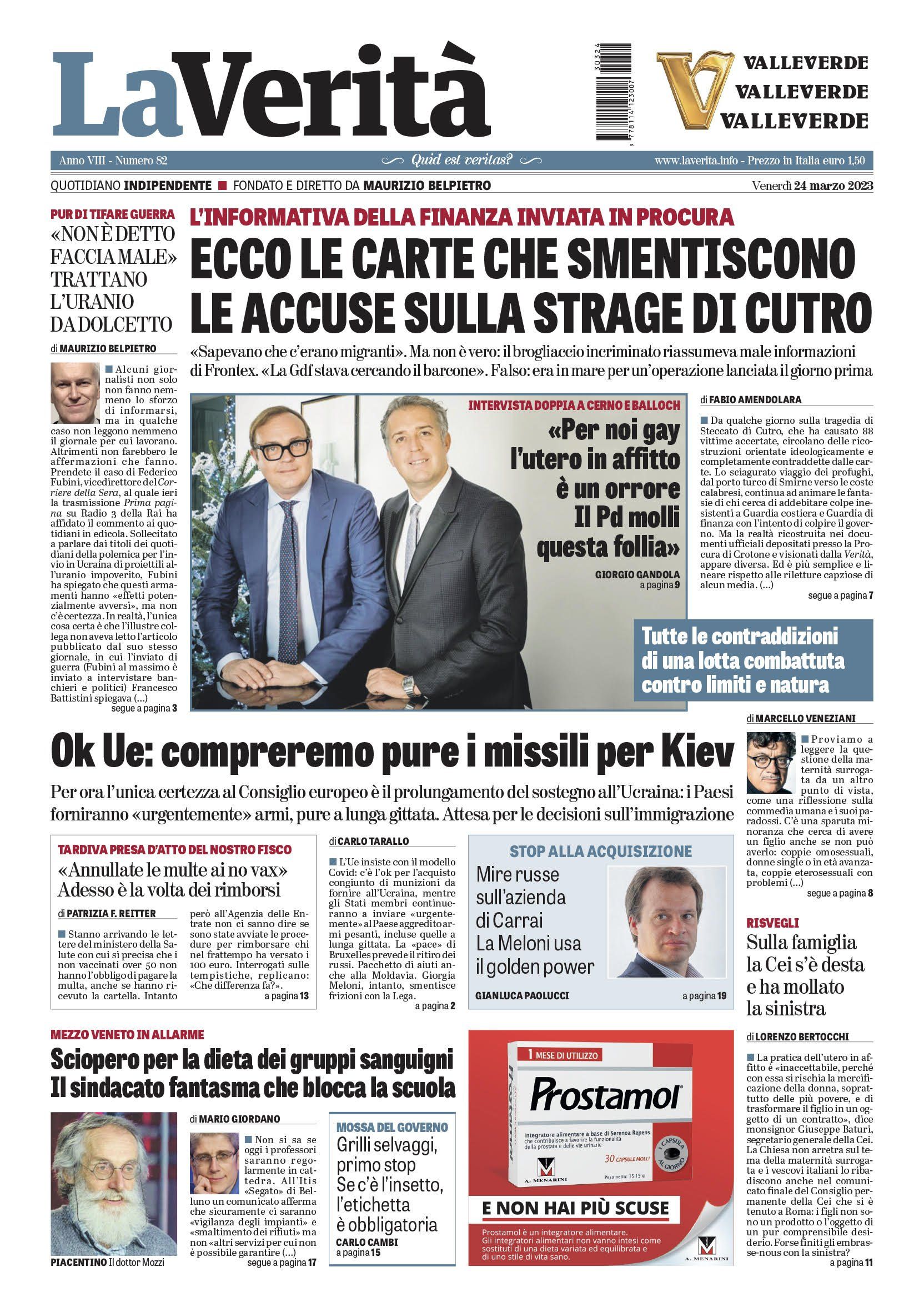 Oggi in edicola