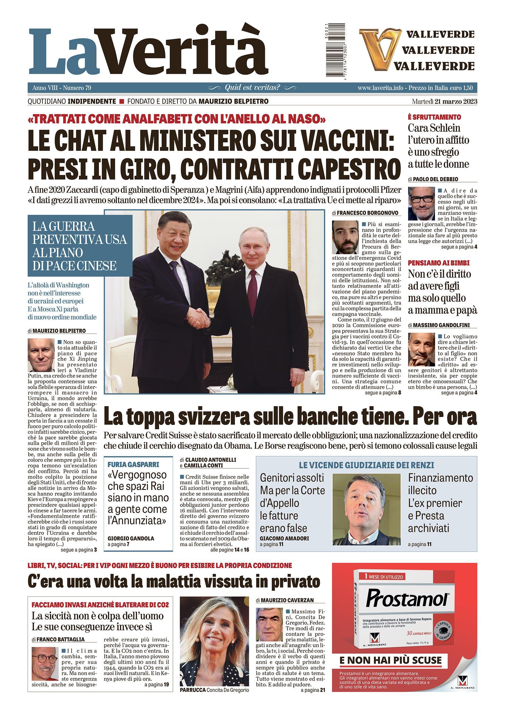 Oggi in edicola