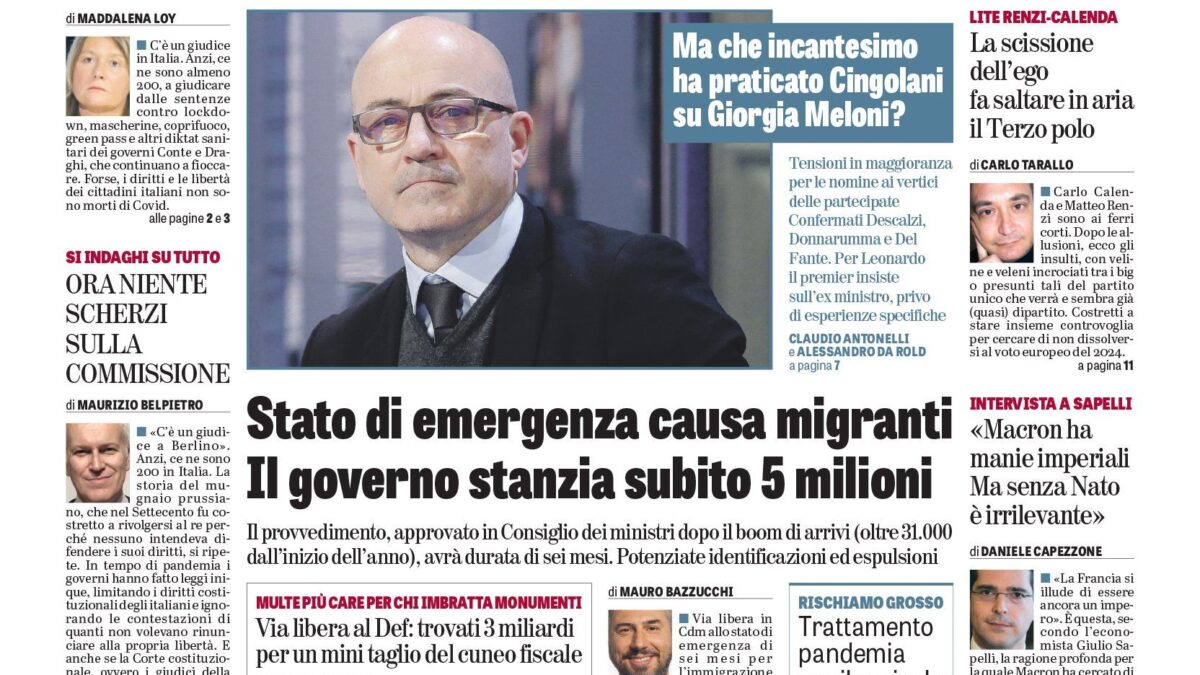 Oggi in edicola