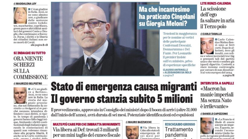 Oggi in edicola