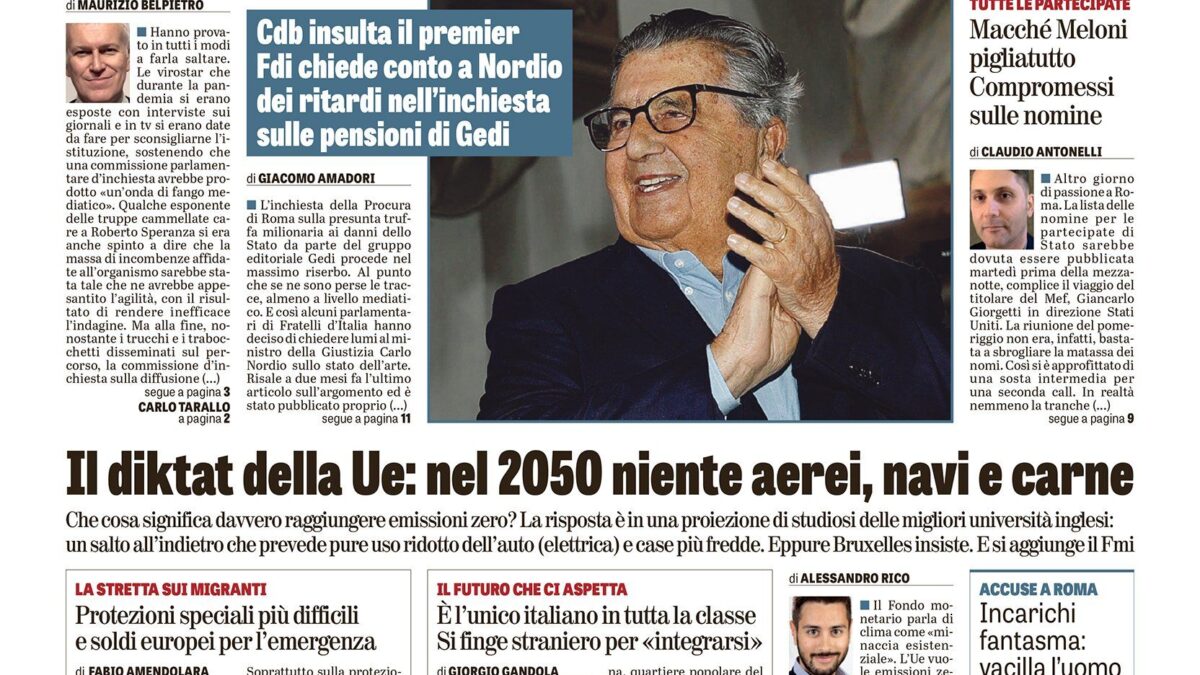 Oggi in edicola
