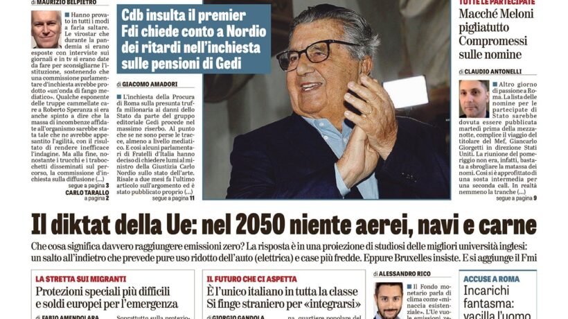 Oggi in edicola