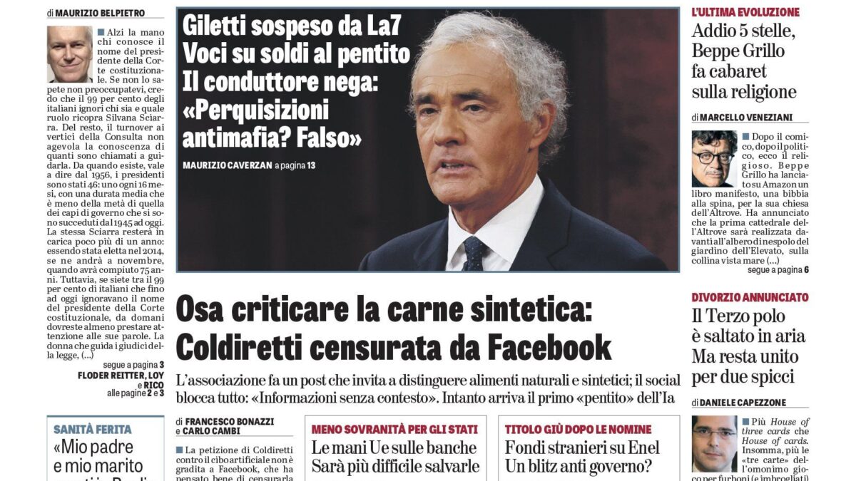 Oggi in edicola
