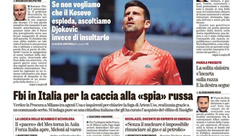 Oggi in edicola