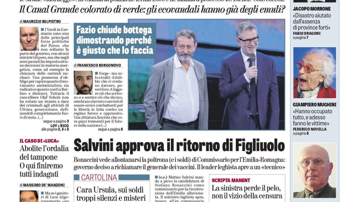 Oggi in edicola