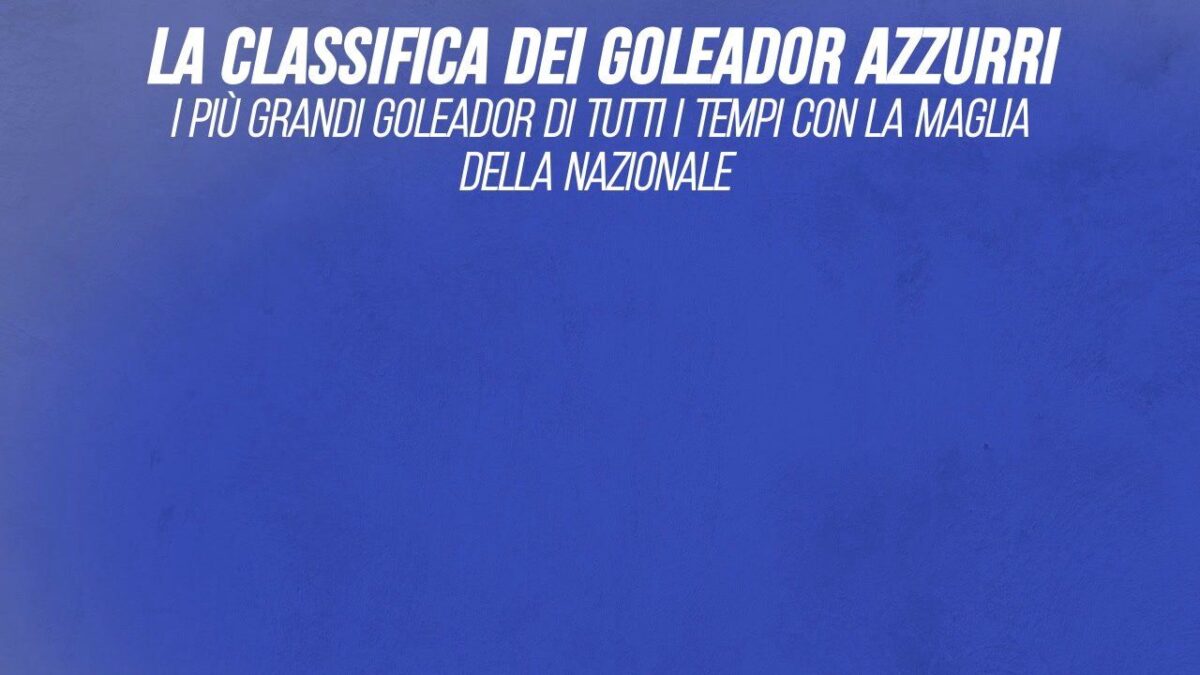 La classifica dei goleador Azzurri