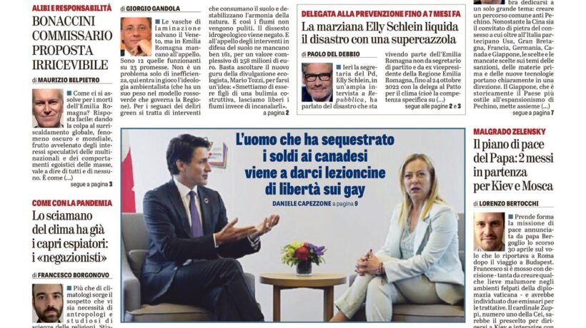 Oggi in edicola