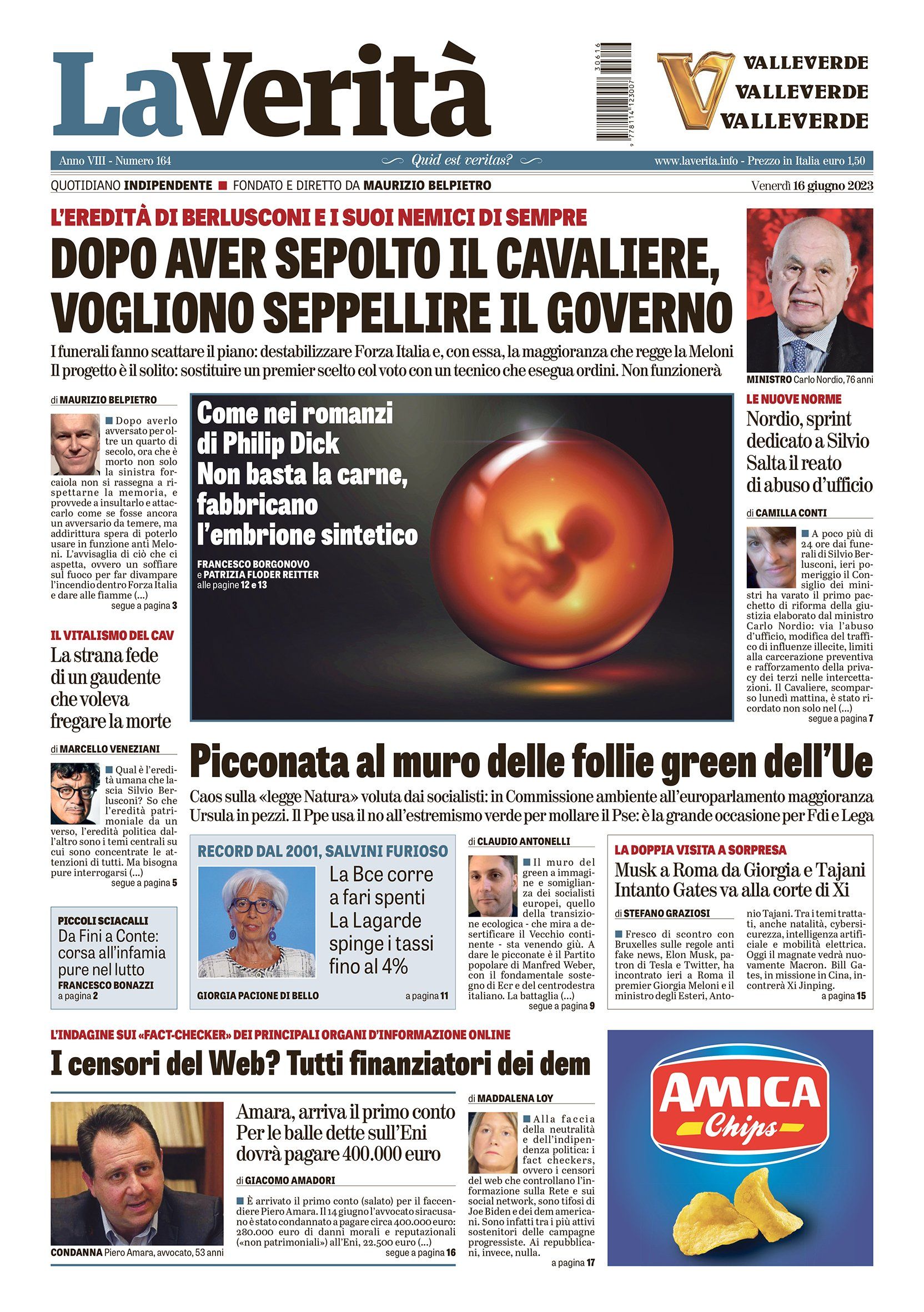 Oggi in edicola