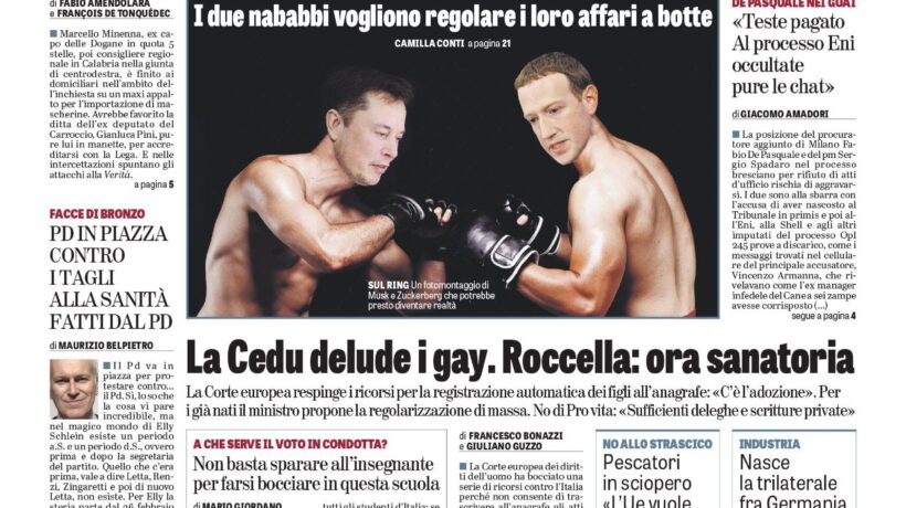 Oggi in edicola