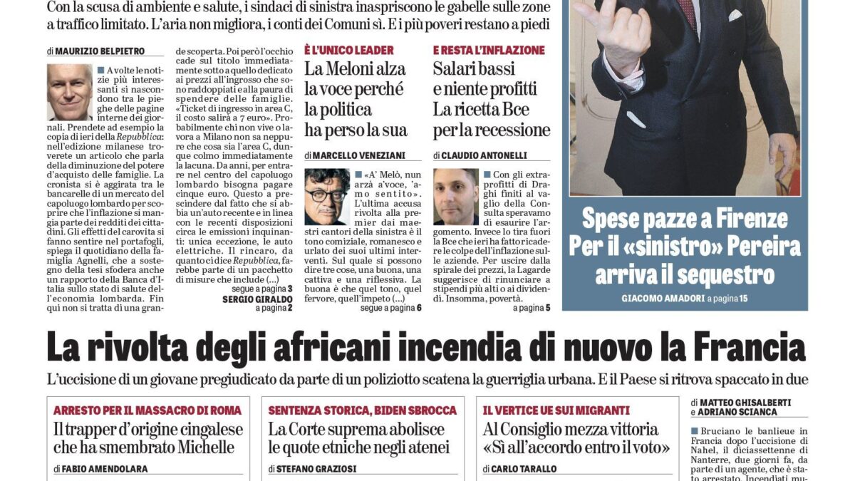 Oggi in edicola