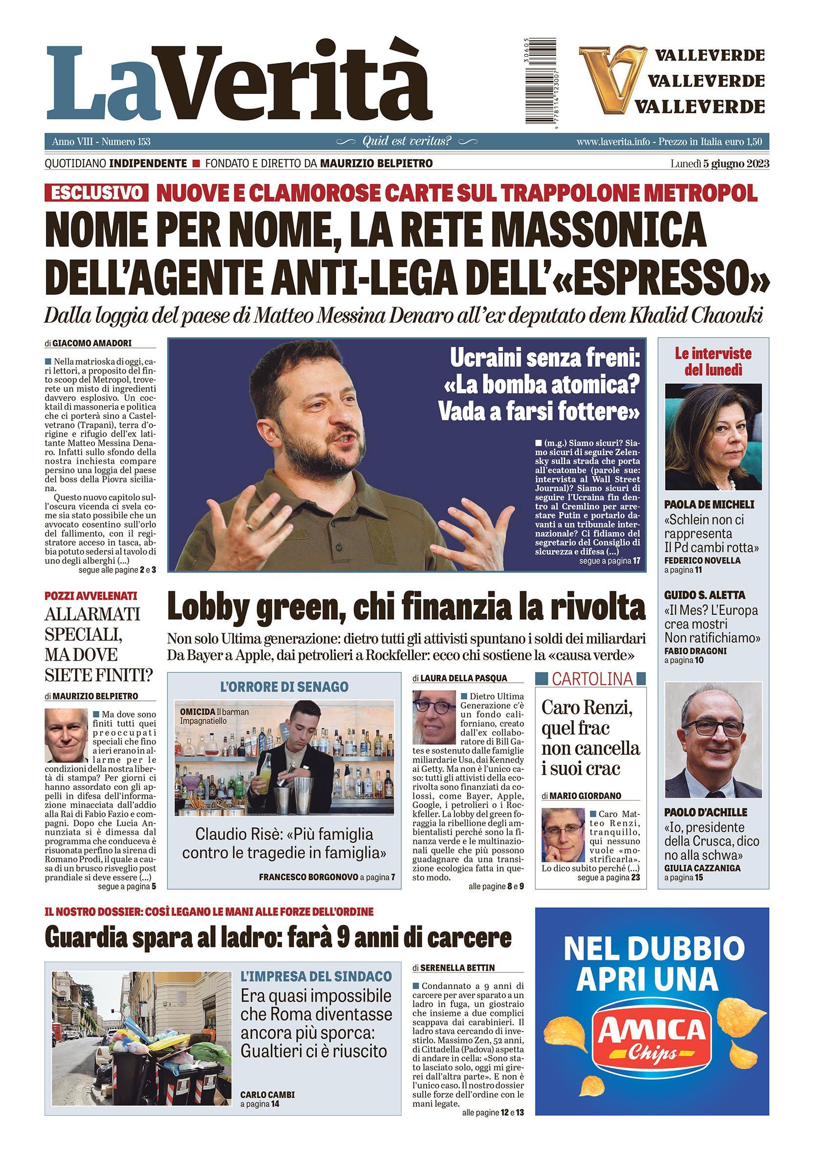 Oggi in edicola
