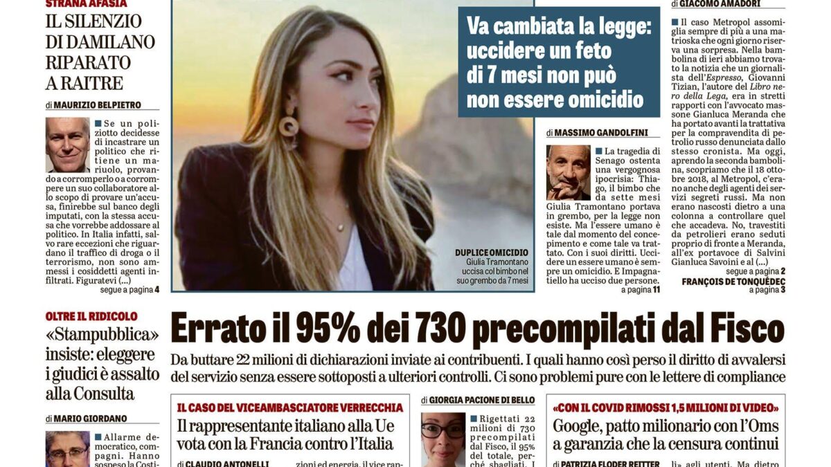 Oggi in edicola