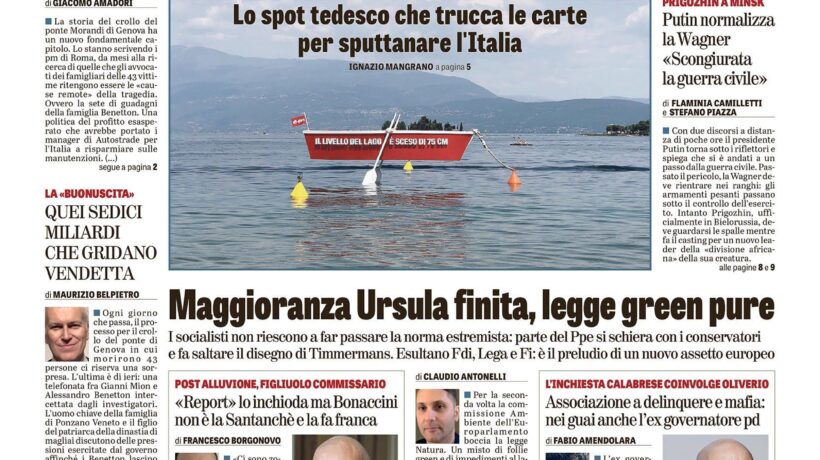 Oggi in edicola