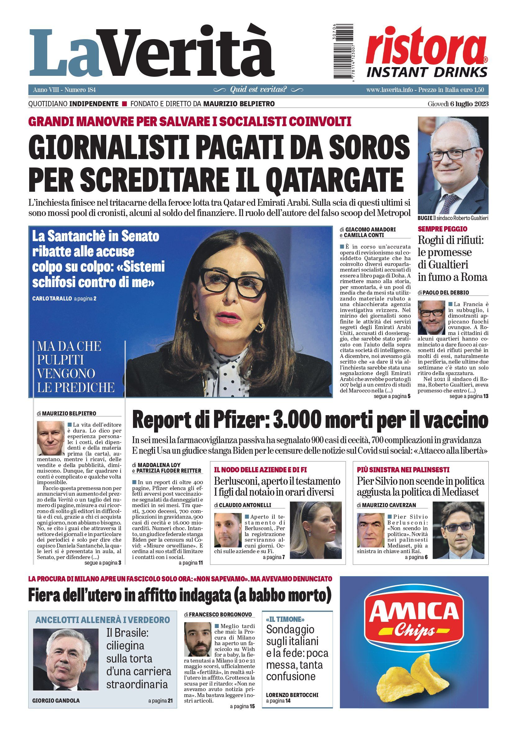 Oggi in edicola