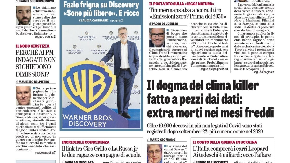 Oggi in edicola