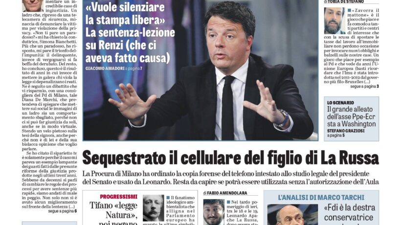 Oggi in edicola