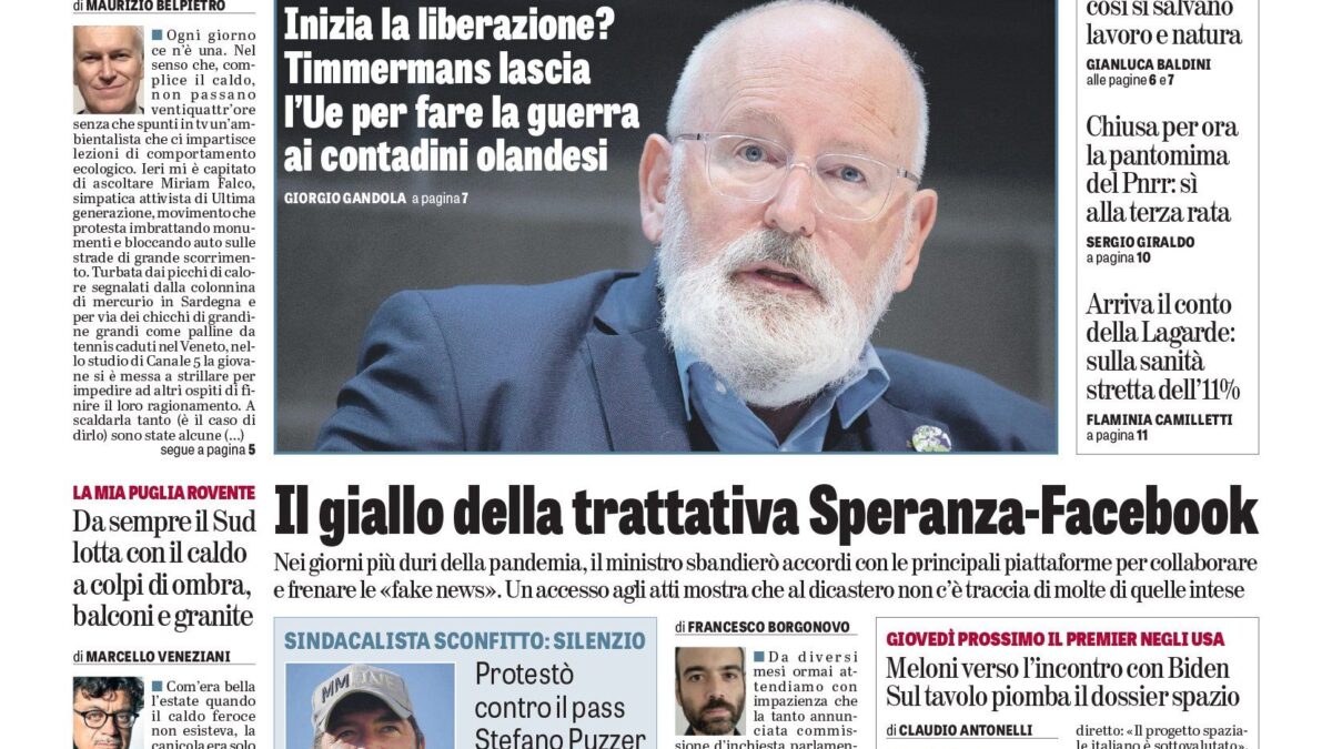Oggi in edicola