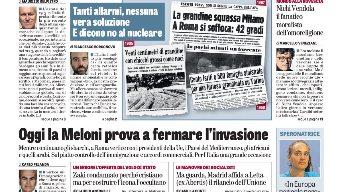 Oggi in edicola