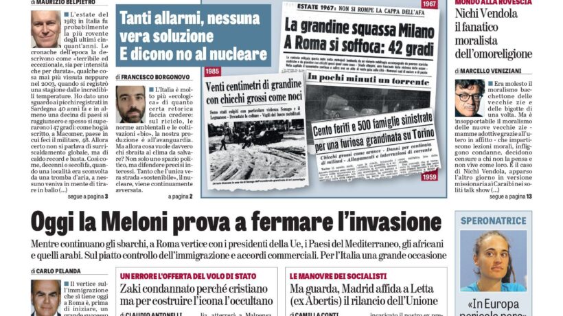 Oggi in edicola