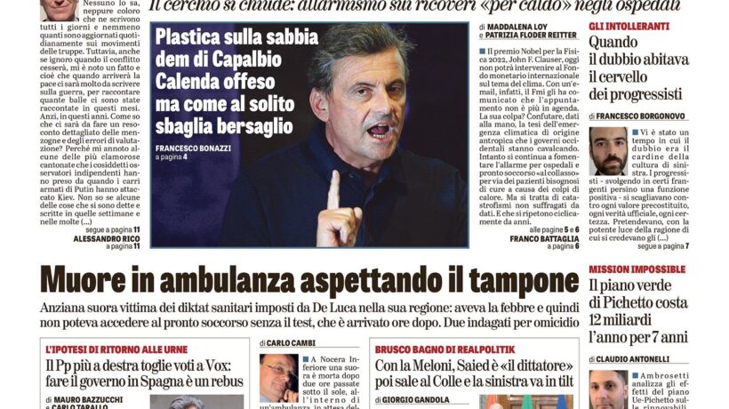 Oggi in edicola
