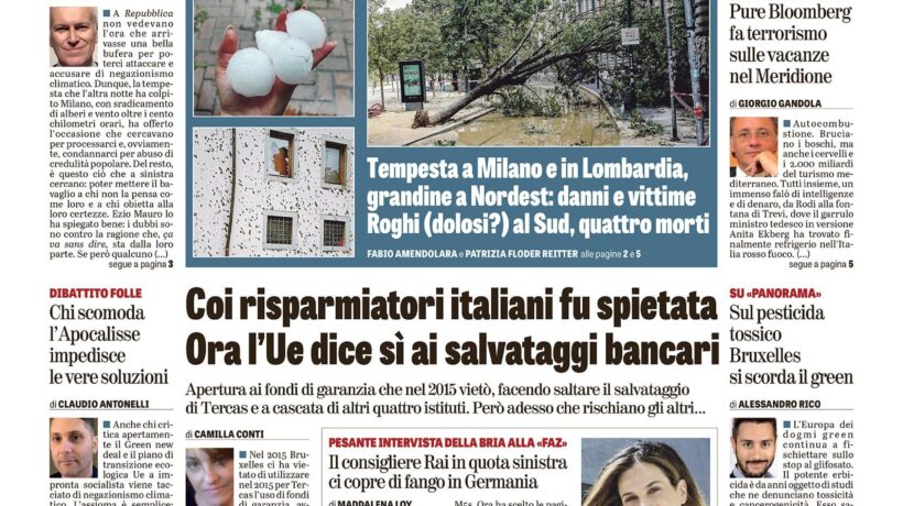 Oggi in edicola